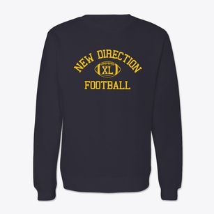 New Direction Prep Classic Football Crewneck Sweatshirt