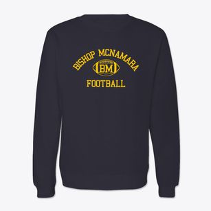 Bishop Mcnamara High School Classic Football Crewneck Sweatshirt