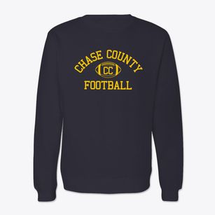 Chase County High School Classic Football Crewneck Sweatshirt