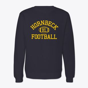 Hornbeck High School Classic Football Crewneck Sweatshirt