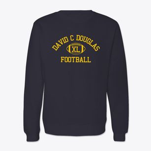 David C Douglas Veterans Memorial School Classic Football Crewneck Sweatshirt