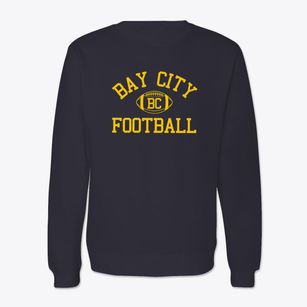 Bay City High School Classic Football Crewneck Sweatshirt