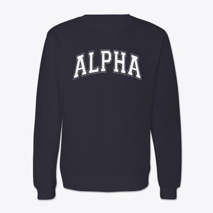 Alpha Montessori School Varsity Arch Crewneck Sweatshirt