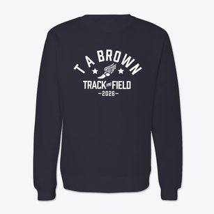 T A Brown Elementary School Track and Field Crewneck Sweatshirt