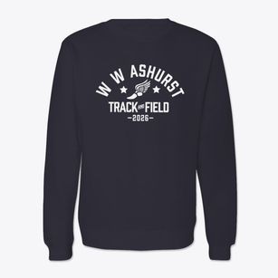 W W Ashurst Elementary School Track and Field Crewneck Sweatshirt