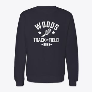 Woods Elementary School Track and Field Crewneck Sweatshirt
