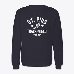 St Pius Elementary School Track and Field Crewneck Sweatshirt