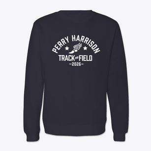 Perry Harrison Elementary School Track and Field Crewneck Sweatshirt