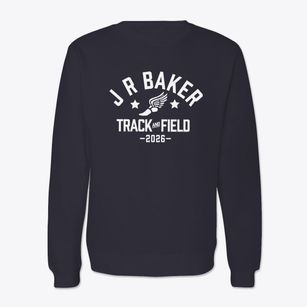 J R Baker Elementary School Track and Field Crewneck Sweatshirt