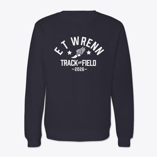 E T Wrenn Junior High School Track and Field Crewneck Sweatshirt