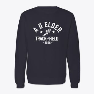 A G Elder Elementary School Track and Field Crewneck Sweatshirt