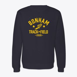 Bonham Elementary School Track and Field Crewneck Sweatshirt