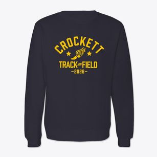David Crockett Middle School Track and Field Crewneck Sweatshirt