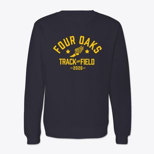 Four Oaks Elementary School Track and Field Crewneck Sweatshirt