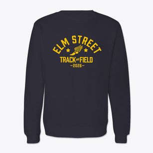Elm Street Elementary School Track and Field Crewneck Sweatshirt