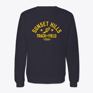 Sunset Hills Elementary School Track and Field Crewneck Sweatshirt