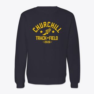 Churchill Junior High School Track and Field Crewneck Sweatshirt