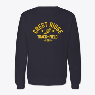 Crest Ridge Middle School Track and Field Crewneck Sweatshirt