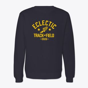 Eclectic Elementary School Track and Field Crewneck Sweatshirt