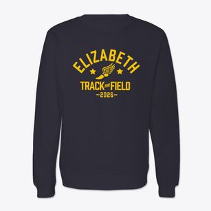 Elizabeth R Martin Elementary School Track and Field Crewneck Sweatshirt