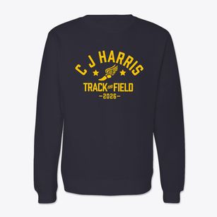 C J Harris Elementary School Track and Field Crewneck Sweatshirt