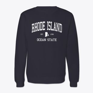  Rhode Island Slogan Crewneck Sweatshirt