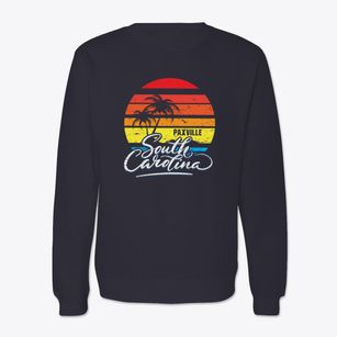 Paxville South Carolina Palm Tree Sunset Crewneck Sweatshirt