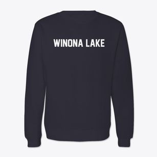 Winona Lake Indiana Classic Block Crewneck Sweatshirt
