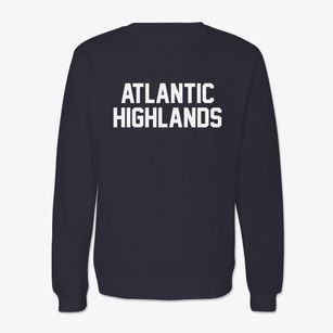 Atlantic Highlands New Jersey Classic Block Crewneck Sweatshirt
