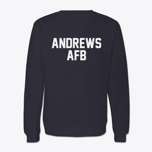 Andrews Afb Maryland Classic Block Crewneck Sweatshirt