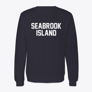 Seabrook Island South Carolina Classic Block Crewneck Sweatshirt