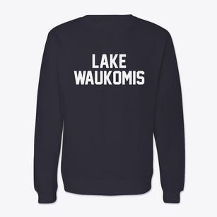 Lake Waukomis Missouri Classic Block Crewneck Sweatshirt