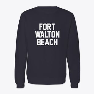 Fort Walton Beach Florida Classic Block Crewneck Sweatshirt