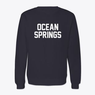 Ocean Springs Mississippi Classic Block Crewneck Sweatshirt