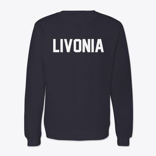 Livonia Michigan Classic Block Crewneck Sweatshirt
