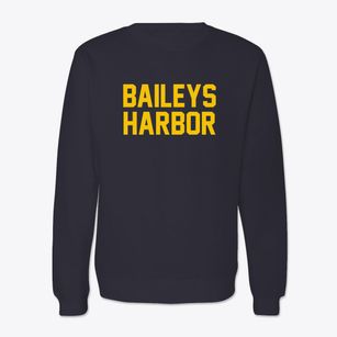 Baileys Harbor Wisconsin Classic Block Crewneck Sweatshirt