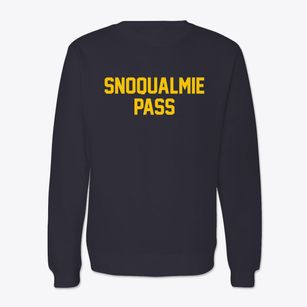 Snoqualmie Pass Washington Classic Block Crewneck Sweatshirt