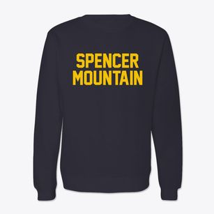 Spencer Mountain North Carolina Classic Block Crewneck Sweatshirt
