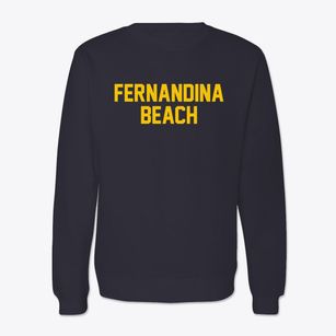 Fernandina Beach Florida Classic Block Crewneck Sweatshirt