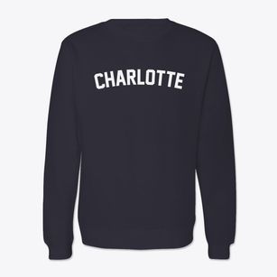 Charlotte Iowa Classic Curve Crewneck Sweatshirt