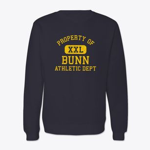 Bunn North Carolina Athletic Dept Crewneck Sweatshirt
