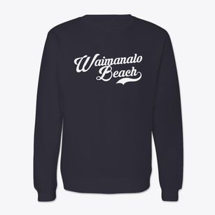 Waimanalo Beach Hawaii Vintage Team Crewneck Sweatshirt