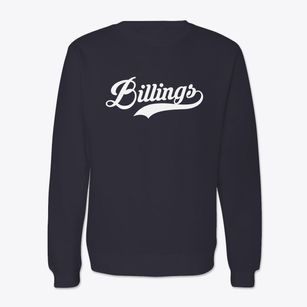 Billings Oklahoma Vintage Team Crewneck Sweatshirt