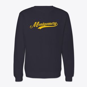 Montgomery West Virginia Vintage Team Crewneck Sweatshirt