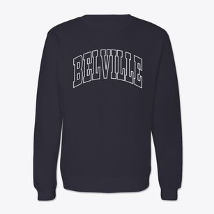 Belville North Carolina Trendy Block Crewneck Sweatshirt
