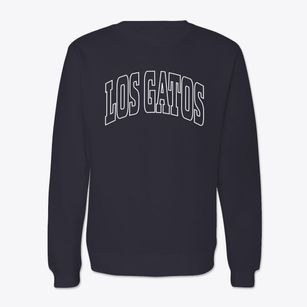 Los Gatos California Trendy Block Crewneck Sweatshirt