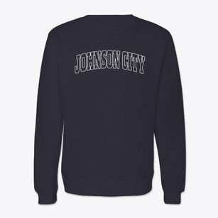 Johnson City Kansas Trendy Block Crewneck Sweatshirt