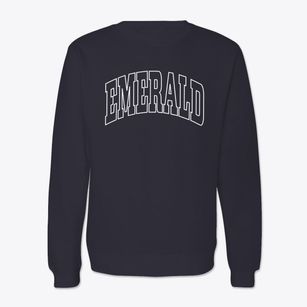Emerald Wisconsin Trendy Block Crewneck Sweatshirt