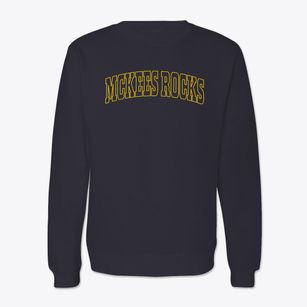 Mckees Rocks Pennsylvania Trendy Block Crewneck Sweatshirt