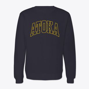 Atoka Oklahoma Trendy Block Crewneck Sweatshirt